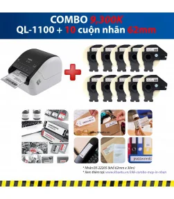 Máy in nhãn Combo: QL-1100 + 10 Cuộn nhãn 62mm | ⓿❽❻❽❺⓿❺⓿❺❺ | Máy in nhãn, máy in tem, máy in mã vạch | khuetu.vn