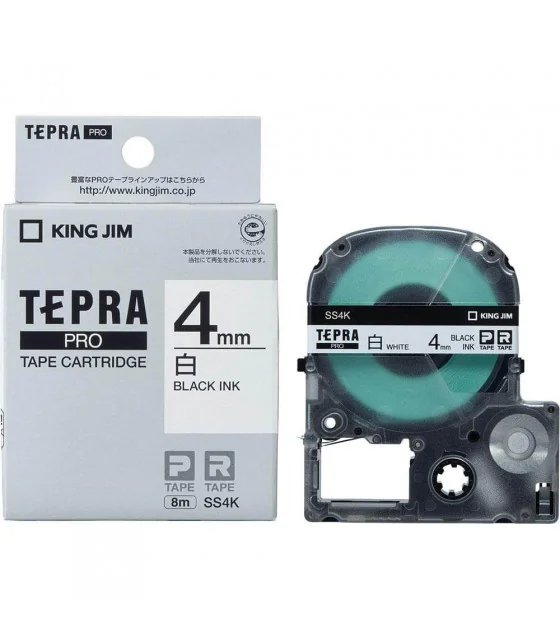 Tepra SS4K (Chữ đen nền trắng, khổ 4mm)
