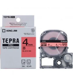 Tepra SC4R (Chữ đen nền đỏ, khổ 4mm) | ⓿❽❻❽❺⓿❺⓿❺❺ | Nhãn in, tem in, giấy in, băng nhãn, tape in | khuetu.vn