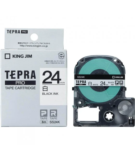 Tepra SS24K (Chữ đen nền trắng, khổ 24mm)