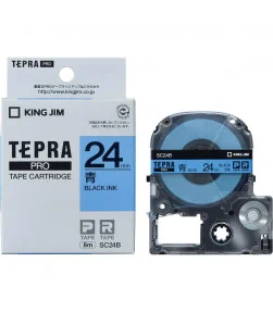 Tepra SC24B (Chữ đen nền xanh dương, khổ 24mm) | ⓿❽❻❽❺⓿❺⓿❺❺ | Nhãn in, tem in, giấy in, băng nhãn, tape in | khuetu.vn