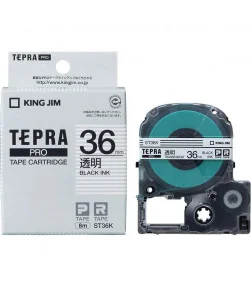 Tepra ST36K (Chữ đen nền trong, khổ 36mm) | ⓿❽❻❽❺⓿❺⓿❺❺ | Nhãn in, tem in, giấy in, băng nhãn, tape in | khuetu.vn