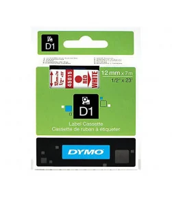 Dymo D1 S0720550 45015 12mm x 7m, Red on White | ⓿❽❻❽❺⓿❺⓿❺❺ | Nhãn in, tem in, giấy in, băng nhãn, tape in | khuetu.vn