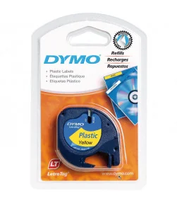 Dymo LetraTag S0721620 (91202) Plastic Label Tape 12mm x 4m - Black on Yellow | ⓿❽❻❽❺⓿❺⓿❺❺ | Nhãn in, tem in, giấy in, băng n...