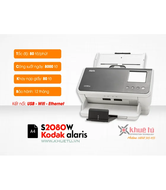 Kodak s2080W (80ppm, 12000ppd, A4, Wifi, RJ45)