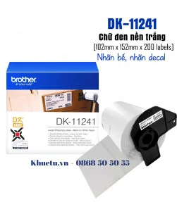 DK-11241, 102mm x 152mm x 200 labels, nhãn bế, giấy decal | ⓿❽❻❽❺⓿❺⓿❺❺ | Nhãn in, tem in, giấy in, băng nhãn, tape in | khuet...