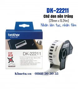 DK-22211, 29mm x 15.24m, nhãn liên tục, nhãn film chống nước | ⓿❽❻❽❺⓿❺⓿❺❺ | Nhãn in, tem in, giấy in, băng nhãn, tape in | kh...