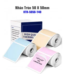 Nhãn tròn 50 x 50mm, màu Khaki, KTR-5050-140KA | ⓿❽❻❽❺⓿❺⓿❺❺ | Nhãn in, tem in, giấy in, băng nhãn, tape in | khuetu.vn
