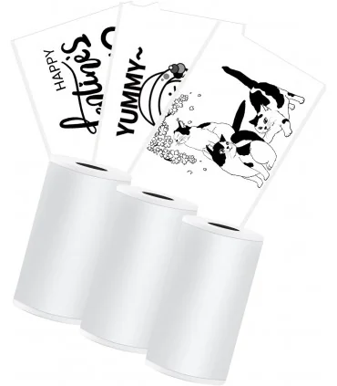 Giấy nhiệt màu trắng cho T02, độ bền 10 năm, 53mm x 6.5m, KT-RM10 chính hãng AIMO | ⓿❽❻❽❺⓿❺⓿❺❺ | Nhãn in, tem in, giấy in, bă...