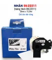 Nhãn film nhựa màu trắng EK-22211 (DK-22211), chống nước, 29mm x 15m (liên tục), tương thích DK-22211