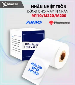Nhãn tròn 50 x 50mm, màu trắng, KTR-5050-140 | ⓿❽❻❽❺⓿❺⓿❺❺ | Nhãn in, tem in, giấy in, băng nhãn, tape in | khuetu.vn
