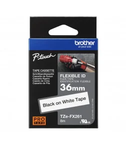 Brother TZe-FX261, khổ 36mm, dài 8m, Black on White, siêu dẻo, chống thấm nước | ⓿❽❻❽❺⓿❺⓿❺❺ | Nhãn in, tem in, giấy in, băng ...