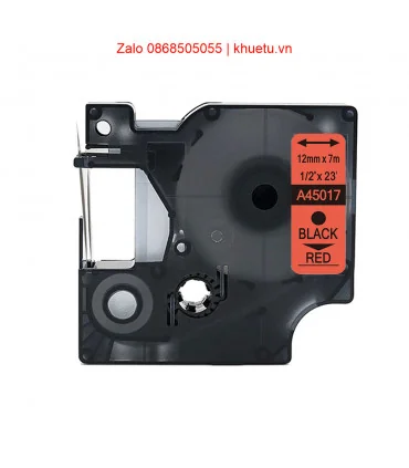 DM-A45017 D1 Tape A45017 12mm x 7m Black on Red | ⓿❽❻❽❺⓿❺⓿❺❺ | Nhãn in, tem in, giấy in, băng nhãn, tape in | khuetu.vn