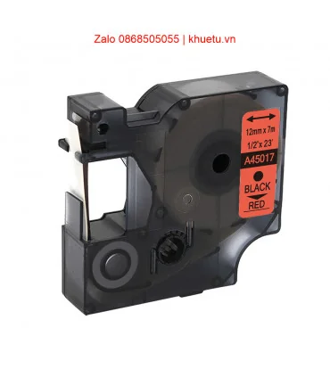 DM-A45017 D1 Tape A45017 12mm x 7m Black on Red | ⓿❽❻❽❺⓿❺⓿❺❺ | Nhãn in, tem in, giấy in, băng nhãn, tape in | khuetu.vn