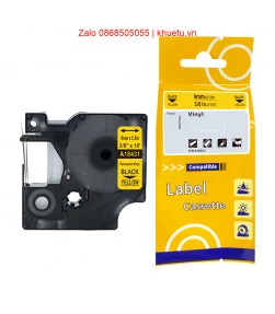 Rhino Vinyl 3/8" (9mm), Black on Yellow (A18431) | ⓿❽❻❽❺⓿❺⓿❺❺ | Nhãn in, tem in, giấy in, băng nhãn, tape in | khuetu.vn