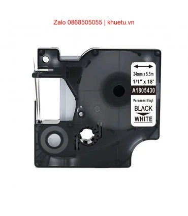 Rhino Vinyl 1" (24mm), Black on White (1805430) | ⓿❽❻❽❺⓿❺⓿❺❺ | Nhãn in, tem in, giấy in, băng nhãn, tape in | khuetu.vn