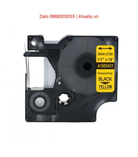 Rhino Vinyl 1" (24mm), Black on Yellow (1805431) | ⓿❽❻❽❺⓿❺⓿❺❺ | Nhãn in, tem in, giấy in, băng nhãn, tape in | khuetu.vn