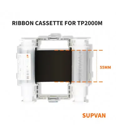 Supvan Ribbon TP-R453BKE, màu đen, khổ 55mm x 45m, mực cho máy in ống co nhiệt Supvan TP2000M | ⓿❽❻❽❺⓿❺⓿❺❺ | Ống lồng, ống lồ...