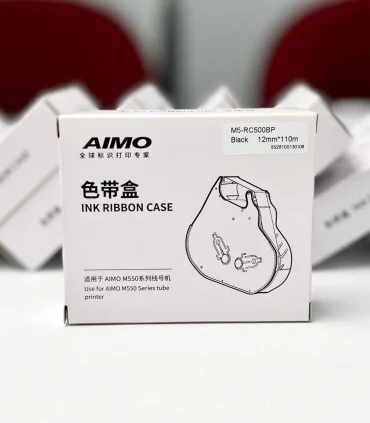 Mực in ống M5-RC500BP, màu đen, 12mm x 110m, cho máy in ống AIMO M550A | ⓿❽❻❽❺⓿❺⓿❺❺ | Ống lồng, ống lồng cos, vật tư in ống |...