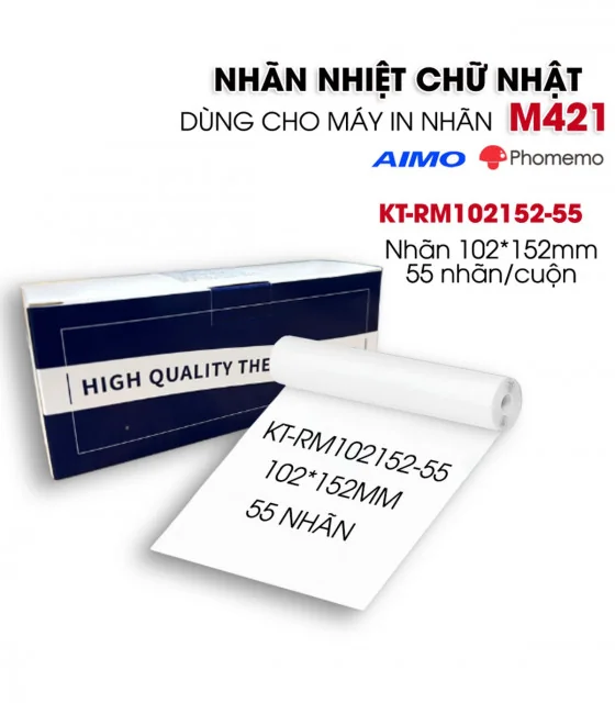 Nhãn đa năng khổ lớn 102 x 152mm, KTRM-102152-55