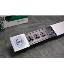 Ổ cắm điện âm bàn trượt, có sạc không dây MK102SS (Silver) | ⓿❽❻❽❺⓿❺⓿❺❺ | khuetu.vn