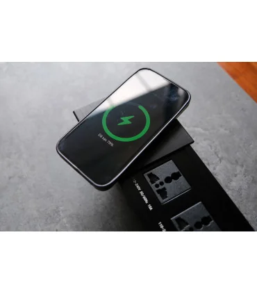 Ổ cắm điện âm bàn trượt, có sạc không dây MK102SB (Black) | ⓿❽❻❽❺⓿❺⓿❺❺ | khuetu.vn