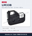 Ruy băng đen L-MARK LM33B 12mm × 80m (in ống PVC, nhãn)