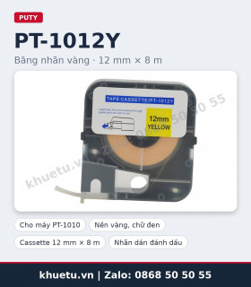 Băng nhãn vàng PUTY PT-1012Y 12mm × 8m chính hãng