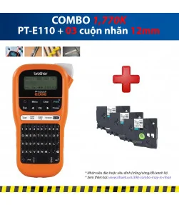 Máy in nhãn Combo: PT-E110 + 3 Cuộn nhãn 12mm | ⓿❽❻❽❺⓿❺⓿❺❺ | Máy in nhãn, máy in tem, máy in mã vạch | khuetu.vn