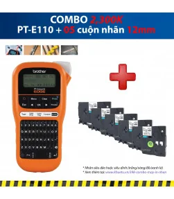 Máy in nhãn Combo: PT-E110 + 5 Cuộn nhãn 12mm | ⓿❽❻❽❺⓿❺⓿❺❺ | Máy in nhãn, máy in tem, máy in mã vạch | khuetu.vn