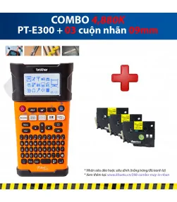 Máy in nhãn Combo: PT-E300 + 3 Cuộn nhãn 09mm | ⓿❽❻❽❺⓿❺⓿❺❺ | Máy in nhãn, máy in tem, máy in mã vạch | khuetu.vn