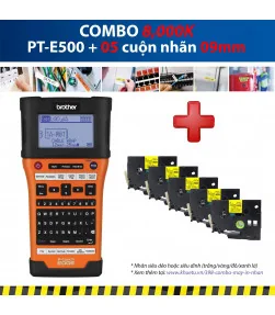Máy in nhãn Combo: PT-E500 + 5 Cuộn nhãn 09mm | ⓿❽❻❽❺⓿❺⓿❺❺ | Máy in nhãn, máy in tem, máy in mã vạch | khuetu.vn