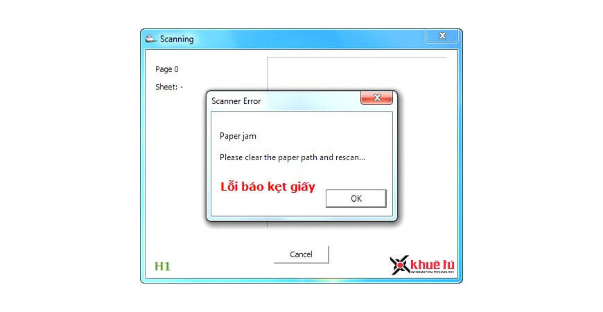 Máy quét Kodak i1120: Lỗi báo đèn LED hiển thị màu đỏ và cách khắc phục